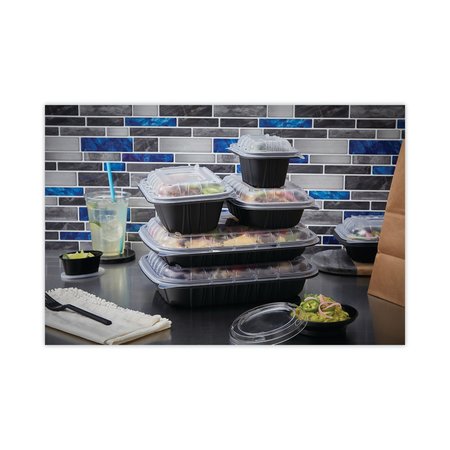 Pactiv Evergreen EarthChoice Entree2Go Takeout Container, 64 oz, 11.75 x 8.75 x 2.13, Black, 200PK YCNB12X96400